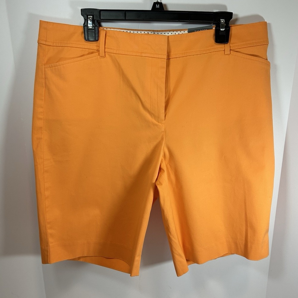 NWT Talbots Womens‎ Size 14 Perfect Shorts 10.5" Inseam Orange Preppy Summer